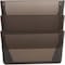 Lorell Wall File Pockets 14.8" Height x 13.1" Width x 4.3" Depth Smoke, PK3 60002 - alternate 1